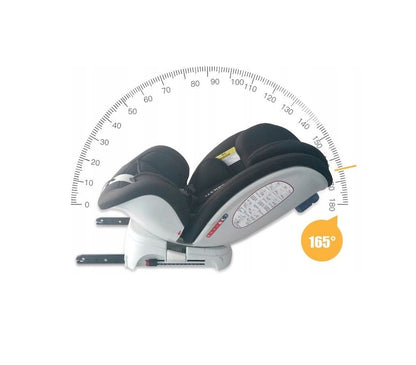 Scaun auto Profesional dedicat pentru copil, BABY JOLIE PRESTIGE IDL Collection , Pentru 3 grupe de greutate intre 0-36 Kg, Tehnologie ISOFIX si Centura TOP TETHER, Rotire 360 grade cu Reglarea pozitiei de somn si a inaltimii tetierei, Negru