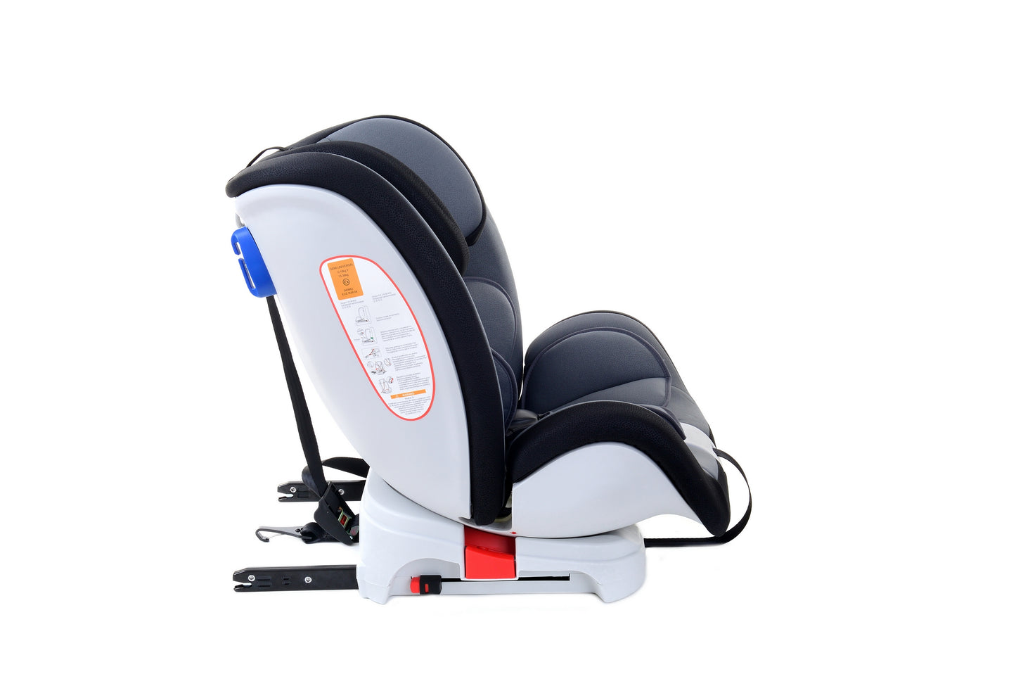 Scaun auto Profesional dedicat pentru copil, BABY JOLIE PRESTIGE IDL Collection , Pentru 3 grupe de greutate intre 0-36 Kg, Tehnologie ISOFIX si Centura TOP TETHER, Rotire 360 grade cu Reglarea pozitiei de somn si a inaltimii tetierei, Negru-Gri