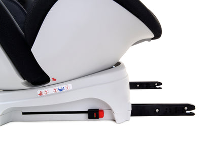 Scaun auto Profesional dedicat pentru copil, BABY JOLIE PRESTIGE IDL Collection , Pentru 3 grupe de greutate intre 0-36 Kg, Tehnologie ISOFIX si Centura TOP TETHER, Rotire 360 grade cu Reglarea pozitiei de somn si a inaltimii tetierei, Negru-Gri