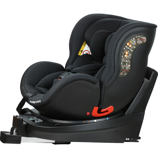 Scaun auto Profesional dedicat pentru copil, BABY JOLIE PRESTIGE LUXURY IDL Collection ,picior telescopic stabil, Pentru 3 grupe de greutate intre 0-36 Kg, Tehnologie ISOFIX , Rotire 360 grade cu Reglarea pozitiei de somn, Negru