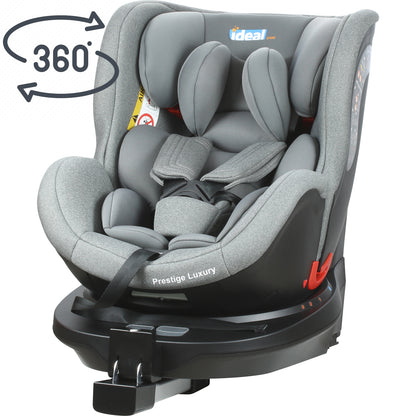 Scaun auto Profesional dedicat pentru copil, BABY JOLIE PRESTIGE LUXURY IDL Collection ,picior telescopic stabil, Pentru 3 grupe de greutate intre 0-36 Kg, Tehnologie ISOFIX , Rotire 360 grade cu Reglarea pozitiei de somn, Gri