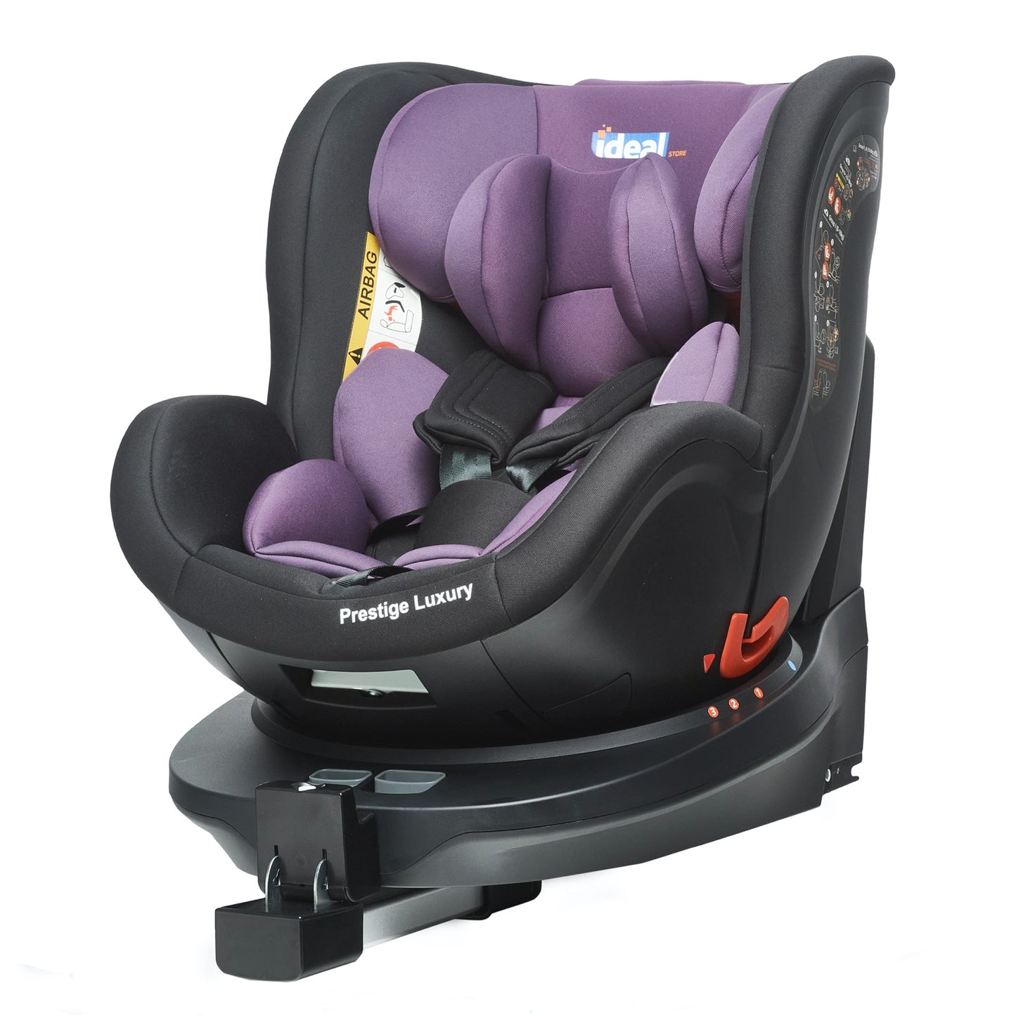 Scaun auto Profesional dedicat pentru copil, BABY JOLIE PRESTIGE LUXURY IDL Collection ,picior telescopic stabil, Pentru 3 grupe de greutate intre 0-36 Kg, Tehnologie ISOFIX , Rotire 360 grade cu Reglarea pozitiei de somn, Violet