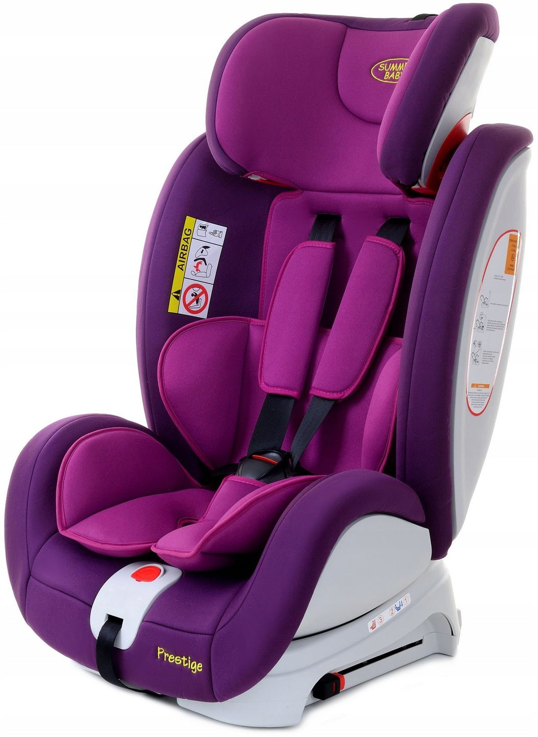 Scaun auto Profesional dedicat pentru copil, BABY JOLIE PRESTIGE IDL Collection , Pentru 3 grupe de greutate intre 0-36 Kg, Tehnologie ISOFIX si Centura TOP TETHER, Rotire 360 grade cu Reglarea pozitiei de somn si a inaltimii tetierei, Violet