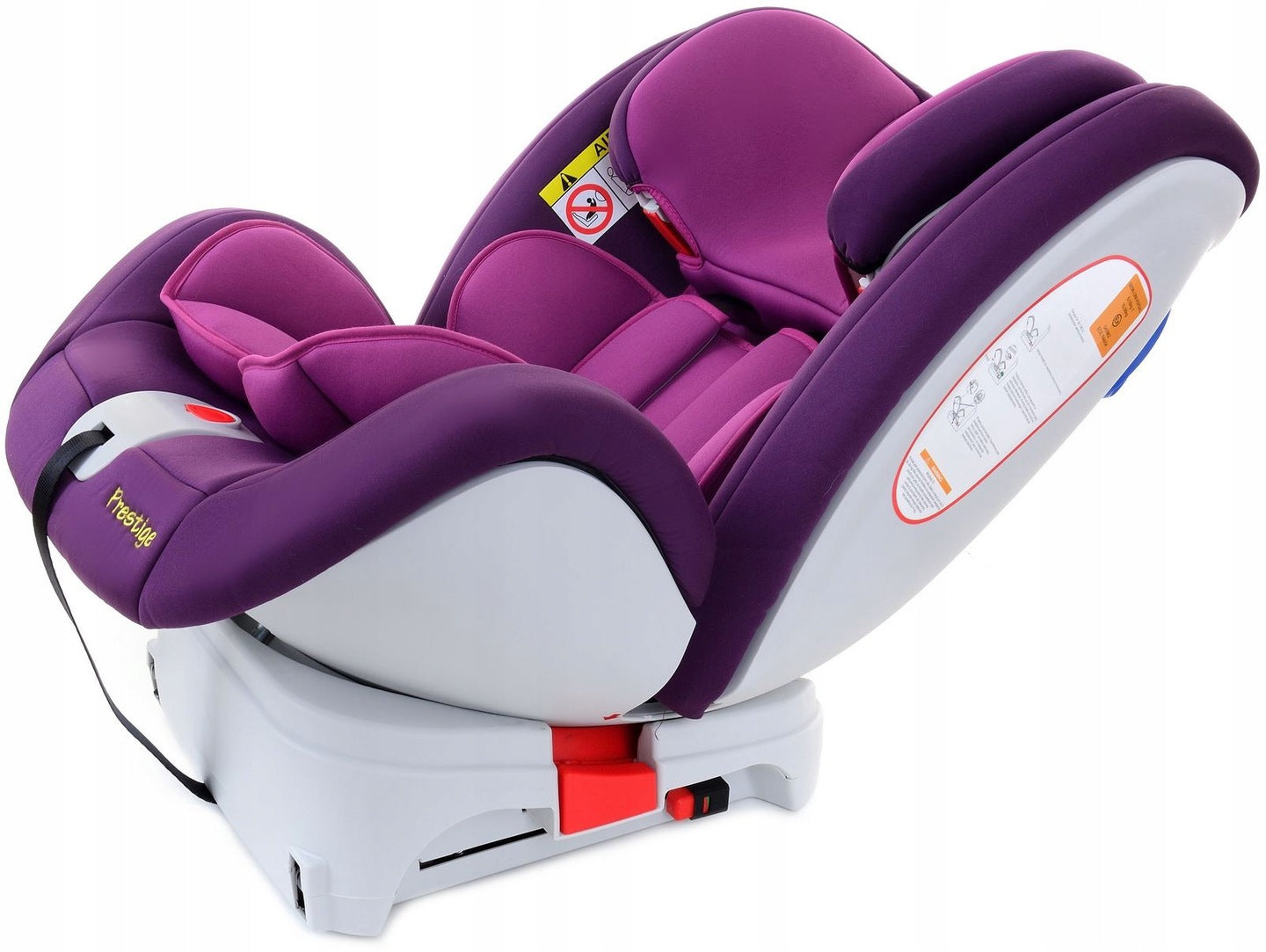 Scaun auto Profesional dedicat pentru copil, BABY JOLIE PRESTIGE IDL Collection , Pentru 3 grupe de greutate intre 0-36 Kg, Tehnologie ISOFIX si Centura TOP TETHER, Rotire 360 grade cu Reglarea pozitiei de somn si a inaltimii tetierei, Violet
