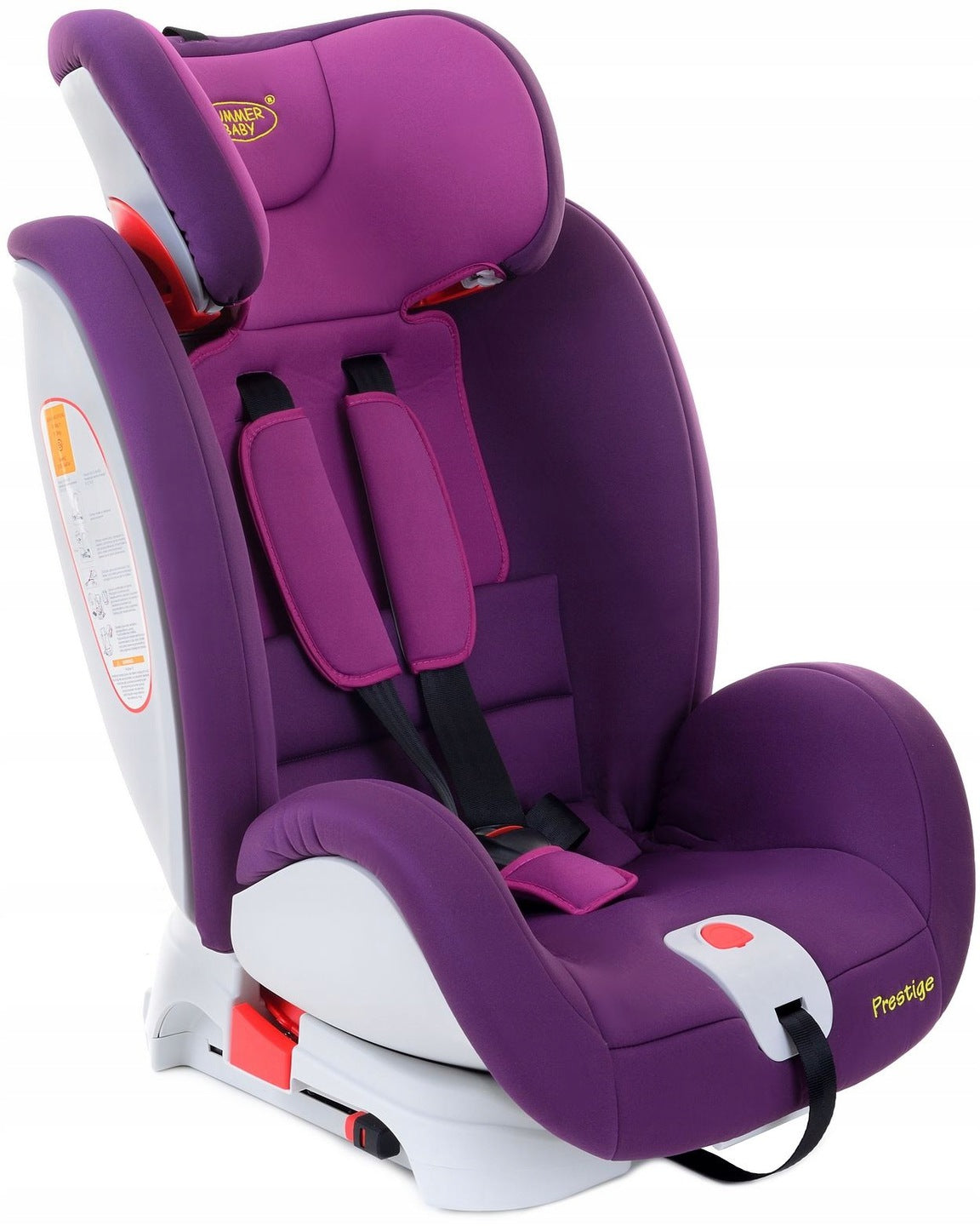 Scaun auto Profesional dedicat pentru copil, BABY JOLIE PRESTIGE IDL Collection , Pentru 3 grupe de greutate intre 0-36 Kg, Tehnologie ISOFIX si Centura TOP TETHER, Rotire 360 grade cu Reglarea pozitiei de somn si a inaltimii tetierei, Violet