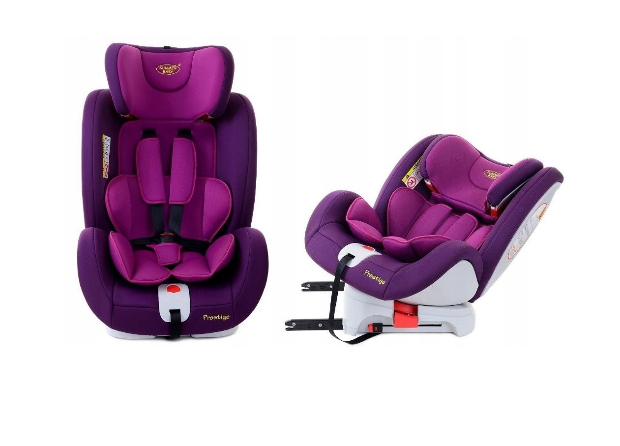 Scaun auto Profesional dedicat pentru copil, BABY JOLIE PRESTIGE IDL Collection , Pentru 3 grupe de greutate intre 0-36 Kg, Tehnologie ISOFIX si Centura TOP TETHER, Rotire 360 grade cu Reglarea pozitiei de somn si a inaltimii tetierei, Violet