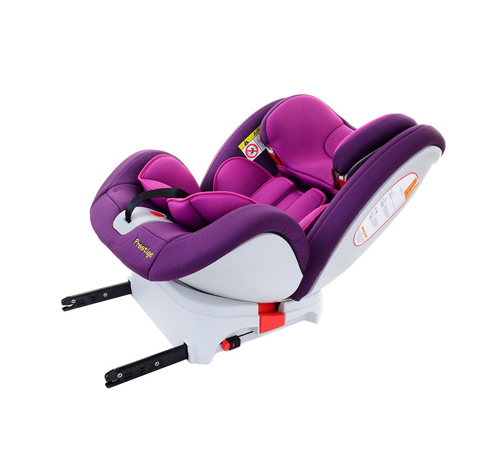 Scaun auto Profesional dedicat pentru copil, BABY JOLIE PRESTIGE IDL Collection , Pentru 3 grupe de greutate intre 0-36 Kg, Tehnologie ISOFIX si Centura TOP TETHER, Rotire 360 grade cu Reglarea pozitiei de somn si a inaltimii tetierei, Violet