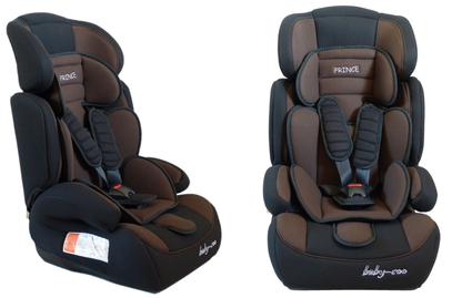 Scaun auto PROFESIONAL pentru copil , Prince Junior Brown , Model 2018 , Pentru 3 grupe de greutate intre 9-36 kg, , Culoare Negru-Maro, ce asigura maximul de siguranta si confort pentru copilul dumneavoastra, ideal pentru calatorii