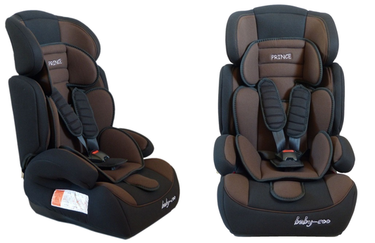 Scaun auto PROFESIONAL pentru copil , Prince Junior Brown , Model 2018 , Pentru 3 grupe de greutate intre 9-36 kg, , Culoare Negru-Maro, ce asigura maximul de siguranta si confort pentru copilul dumneavoastra, ideal pentru calatorii