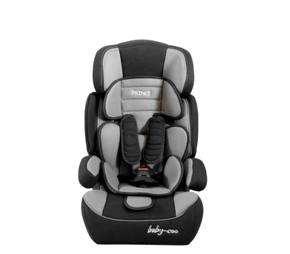 Scaun auto PROFESIONAL pentru copil, Prince Junior Grey, Model 2018, Pentru 3 grupe de greutate intre 9-36 kg,, Culoare Negru-Gri, ce asigura maximul de siguranta si confort pentru copilul dumneavoastra, ideal pentru calatorii