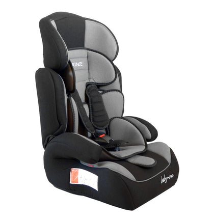 Scaun auto PROFESIONAL pentru copil, Prince Junior Grey, Model 2018, Pentru 3 grupe de greutate intre 9-36 kg,, Culoare Negru-Gri, ce asigura maximul de siguranta si confort pentru copilul dumneavoastra, ideal pentru calatorii