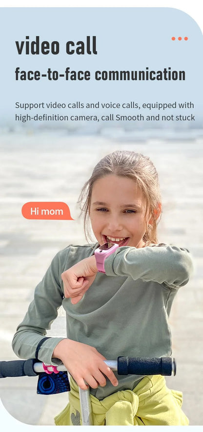 Ceas SmartWatch Pentru Copii ProKids idealStore, Ecran Tactil Color 1.14 inch, Functie Telefon, Apel Video, Interactiune Vocala Inteligenta, Monitorizare GPS in Timp Real, Buton SOS, Istoric Traseu, Alarma Perimetru de Securitate, Wifi/Bluetooth, Negru