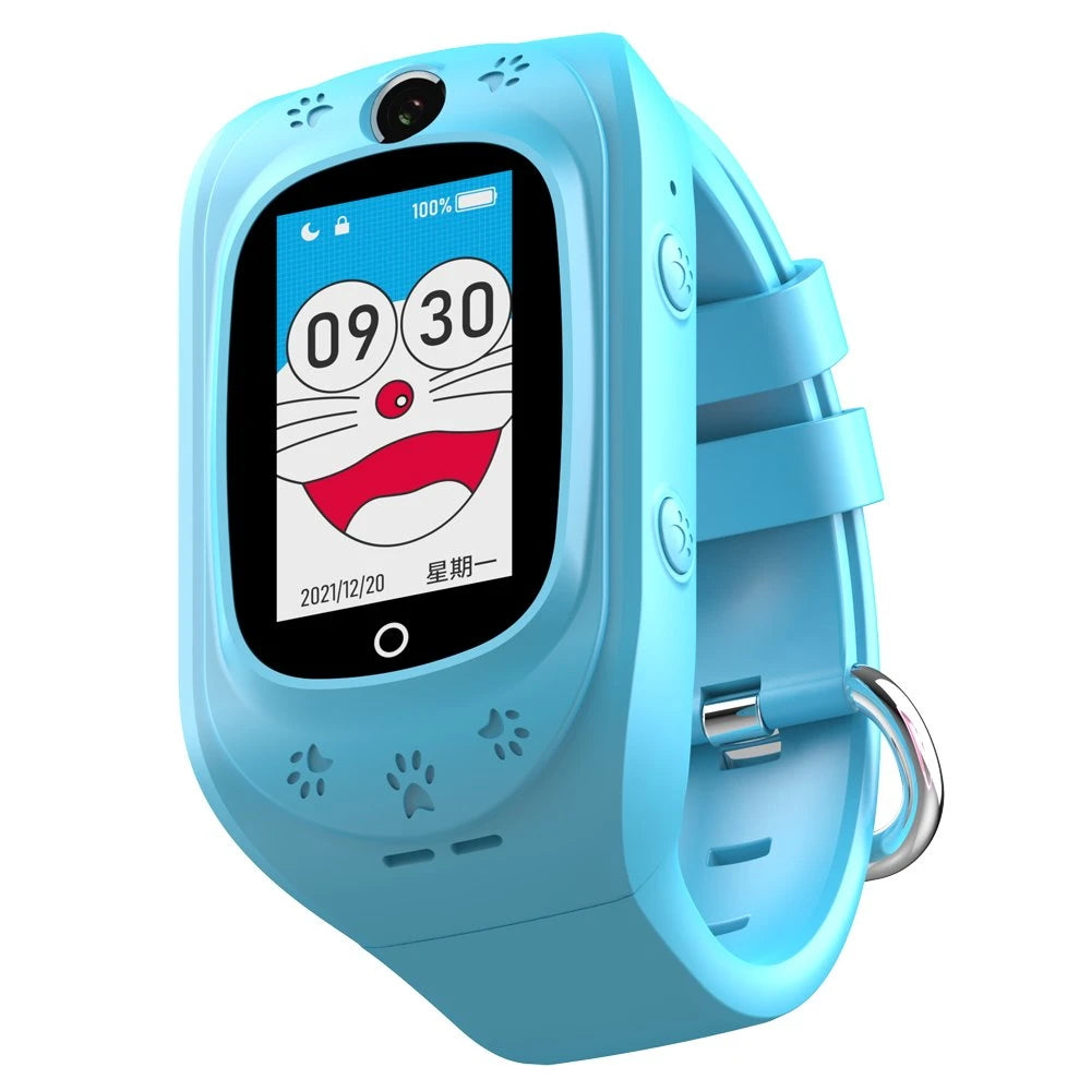 Ceas SmartWatch Pentru Copii ProKids idealStore, Ecran Tactil Color 1.14 inch, Functie Telefon, Apel Video, Interactiune Vocala Inteligenta, Monitorizare GPS in Timp Real, Buton SOS, Istoric Traseu, Alarma Perimetru de Securitate, Wifi/Bluetooth, Albastru