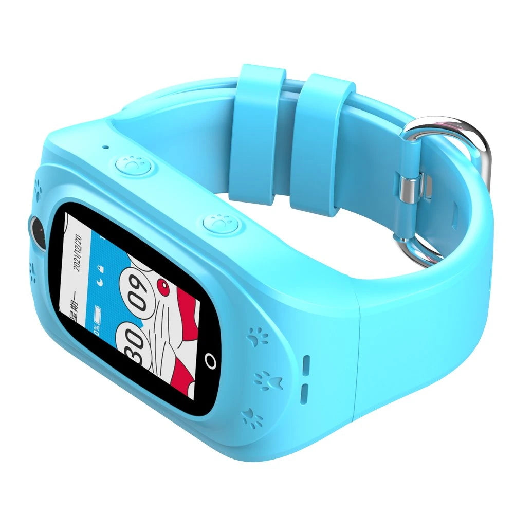 Ceas SmartWatch Pentru Copii ProKids idealStore, Ecran Tactil Color 1.14 inch, Functie Telefon, Apel Video, Interactiune Vocala Inteligenta, Monitorizare GPS in Timp Real, Buton SOS, Istoric Traseu, Alarma Perimetru de Securitate, Wifi/Bluetooth, Albastru