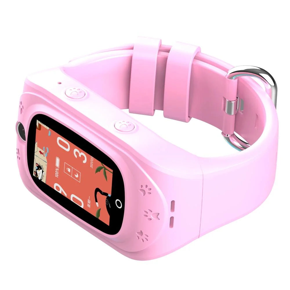 Ceas SmartWatch Pentru Copii ProKids idealStore, Ecran Tactil Color 1.14 inch, Functie Telefon, Apel Video, Interactiune Vocala Inteligenta, Monitorizare GPS in Timp Real, Buton SOS, Istoric Traseu, Alarma Perimetru de Securitate, Wifi/Bluetooth, Roz