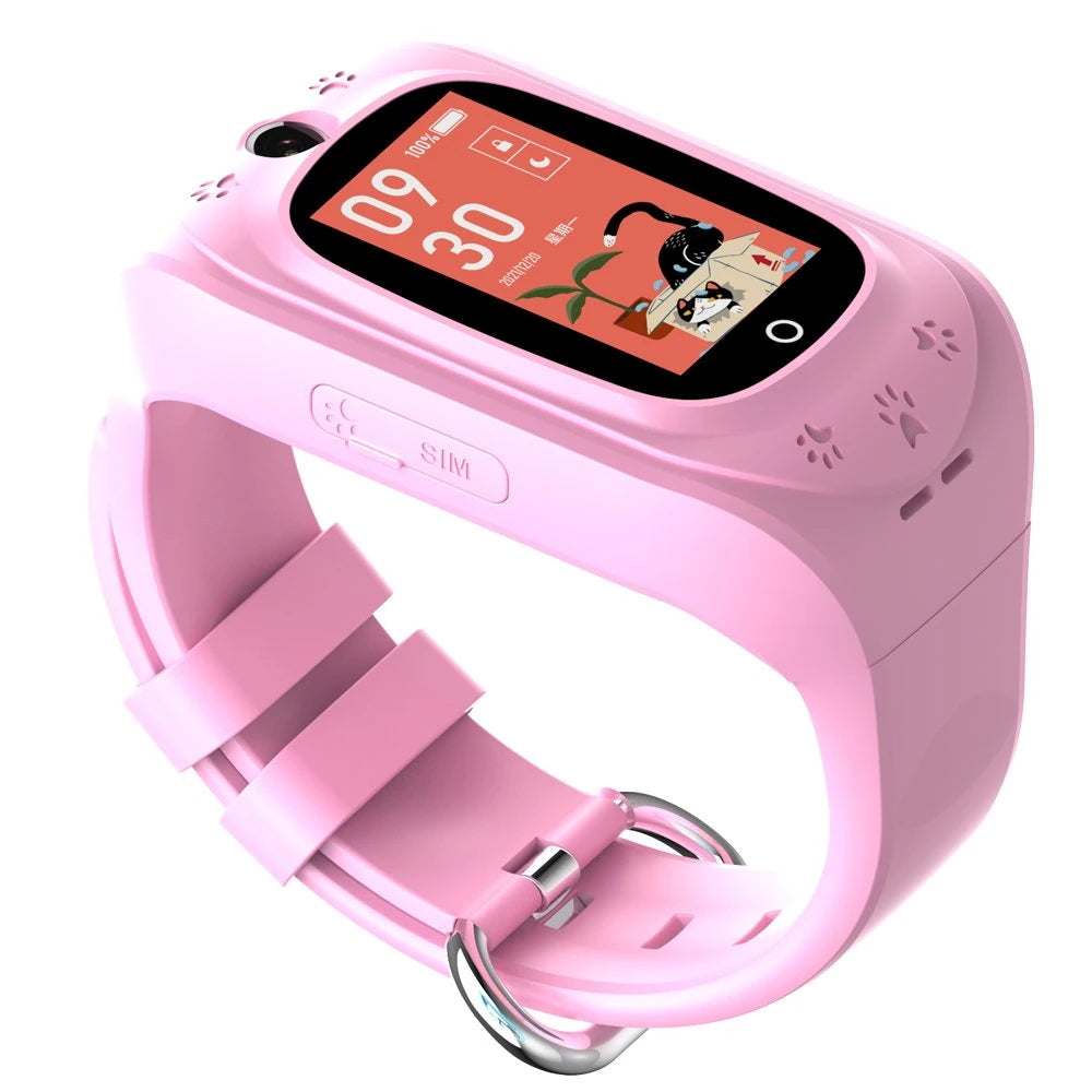 Ceas SmartWatch Pentru Copii ProKids idealStore, Ecran Tactil Color 1.14 inch, Functie Telefon, Apel Video, Interactiune Vocala Inteligenta, Monitorizare GPS in Timp Real, Buton SOS, Istoric Traseu, Alarma Perimetru de Securitate, Wifi/Bluetooth, Roz