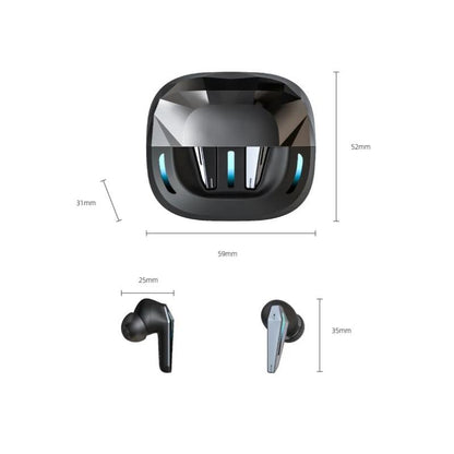 Casti Wireless ProSound IdealStore Fara Fir, Bluetooth 5.1, Autonomie 60h, Control prin Atingere, Afisare digitala Dual LED, Asociere Automata, Microfon incorporat, Baterie 470 mAh, Black Edition Headphone