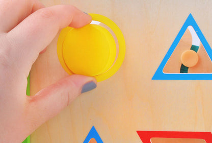 Centru educational IDL , Model Cub 2 in 1 , Ajuta la dezvoltarea creativitatii si coordonarii Mana-Ochi pentru copii, Dezovolta Abilitati Cognitive Material Lemn Premium, Multicolor