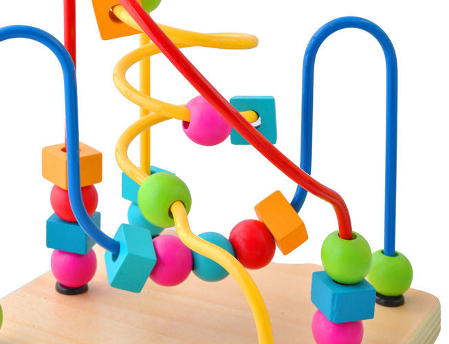 Centru educational IDL , Model Cub 2 in 1 , Ajuta la dezvoltarea creativitatii si coordonarii Mana-Ochi pentru copii, Dezovolta Abilitati Cognitive Material Lemn Premium, Multicolor