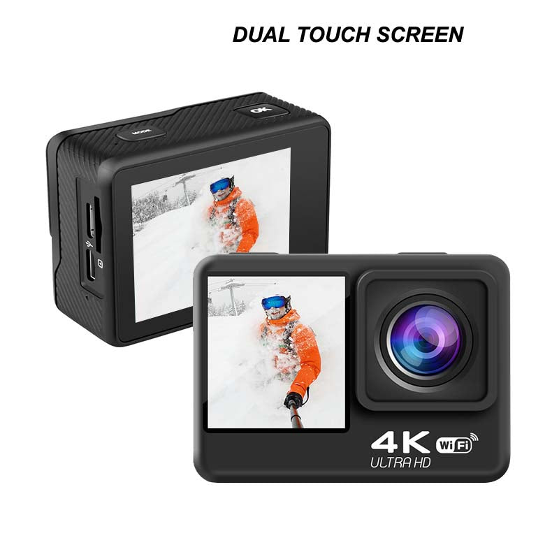 Camera de Actiune idealSTORE SmartGO-Cam 4K Ultra HD, Foto 16 MP, Video 4K/30fps, Waterproof 30 m, Telecomanda, Functie de Inregistrare, Autonomie 90 minute, Unghi Larg 170, Wifi, Ecran Tactil