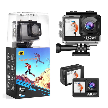 Camera de Actiune idealSTORE SmartGO-Cam 4K Ultra HD, Foto 16 MP, Video 4K/30fps, Waterproof 30 m, Telecomanda, Functie de Inregistrare, Autonomie 90 minute, Unghi Larg 170, Wifi, Ecran Tactil