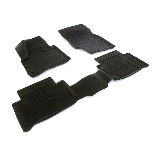 Covoare profesionale IDL cauciuc stil tavita Audi Q7 2006-2015, Bordura inalta, fara miros, Material cauciucat foarte moale