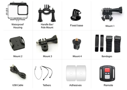 Camera de Actiune Multifunctionala SmartGO-Cam idealSTORE, Ecran Dublu Color tactil IPS, 4K Ultra HD 60 FPS/120FPS, HDMI, Waterproof, Android / iOS, Photo Burst, Looping, Unghi de 170, Anti-Shake, Senzor de imagine, Difuzor, Control Wifi sau Telecomanda