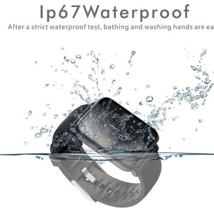 Ceas Smartwatch si Bratara Fitness Qatar 9 Duo, Cu Monitorizare Puls, Pasi, Calorii, Notificare Mesaje, IP67 Waterproof, Culoare Negru, Alaturi de Bratara de Rezerva CADOU