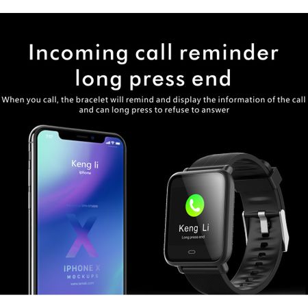 Ceas Smartwatch si Bratara Fitness Qatar 9 Duo, Cu Monitorizare Puls, Pasi, Calorii, Notificare Mesaje, IP67 Waterproof, Culoare Negru, Alaturi de Bratara de Rezerva CADOU