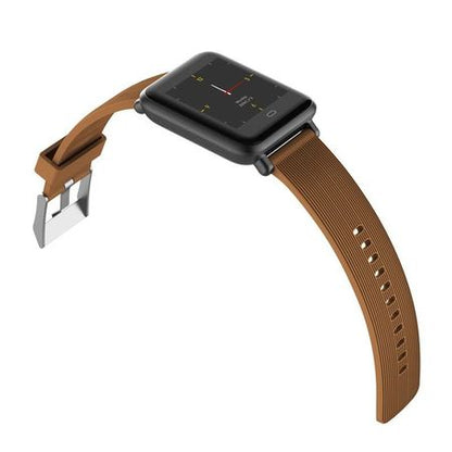 Ceas Smartwatch si Bratara Fitness Qatar 9 Duo, Cu Monitorizare Puls, Pasi, Calorii, Notificare Mesaje, IP67 Waterproof, Culoare : Maro, Alaturi de Bratara de Rezerva CADOU