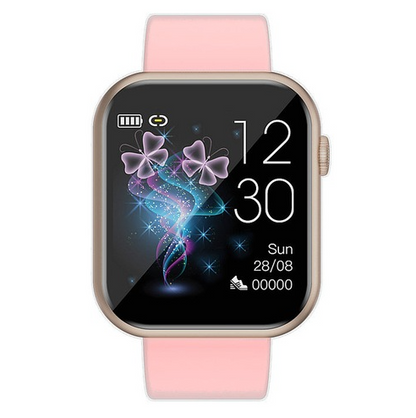 Ceas SmartWatch idealSTORE Refined Legend, Display IPS de 1.3 inch 2,5D cu margini curbate, Bratara de silicon, IP67, Monitorizeaza ritmul cardiac, Tensiunea arteriala, Oxigenul din sange, Somnul, Caloriile arse, Roz