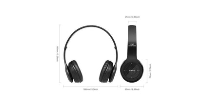 Casti Wireless Profesionale R47 idealSTORE, Control volum, Lumini led de semnalizare, Bluetooth 4,1, Card SD, Mp3 Player, Radio FM, Autonomie 15 ore, Distanta fuctionala 10 m, Culoare Negru