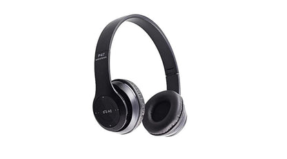 Casti Wireless Profesionale R47 idealSTORE, Control volum, Lumini led de semnalizare, Bluetooth 4,1, Card SD, Mp3 Player, Radio FM, Autonomie 15 ore, Distanta fuctionala 10 m, Culoare Negru