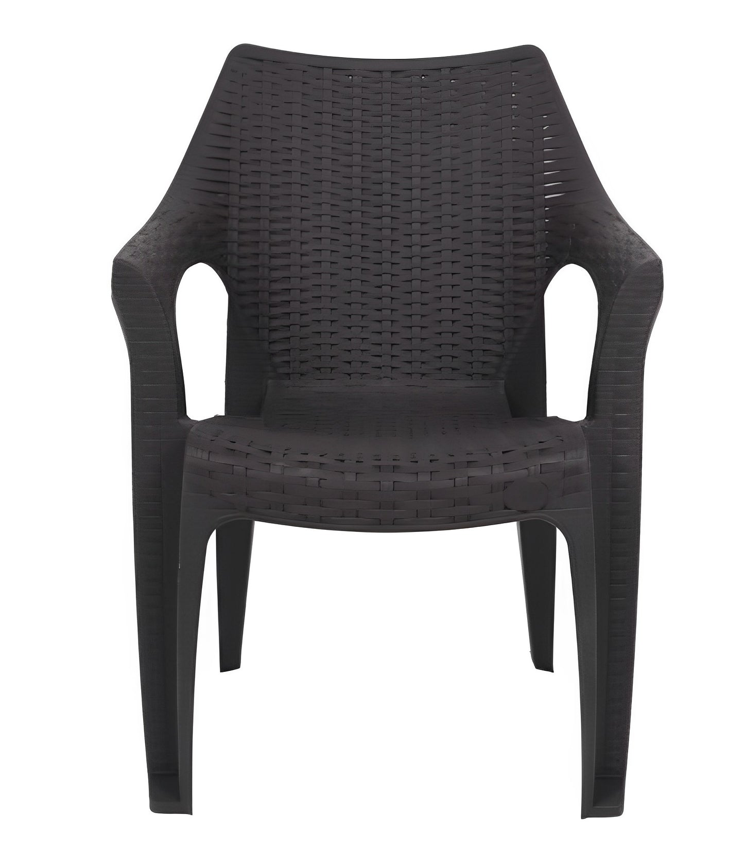 Scaun de Gradina, Terasa, idealSTORE, Fabricat din Plastic, Polietilena, Dimensiuni 61 x 60 x 81 cm, Rezistent la Actiunea Factorilor Atmosferici Nocivi si a Razelor UV, Culoare Maro, Greutatea maxima 120 Kg