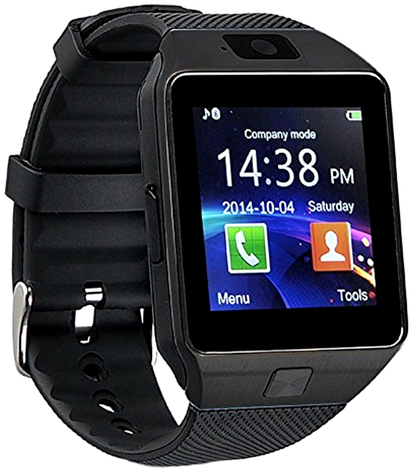 Smartwatch si Telefon Metalic Retro Vibes, cu Card Micro-SD, Conectivizate Bluetooth 4.0, Touchscreen Capacitiv, Notificari WhatsApp, SMS, Apeluri, Camera 1,3 MPX, Monitorizare Somn, Sedentarism, Anti-pierdere, Browser, Facebook, Culoare Negru