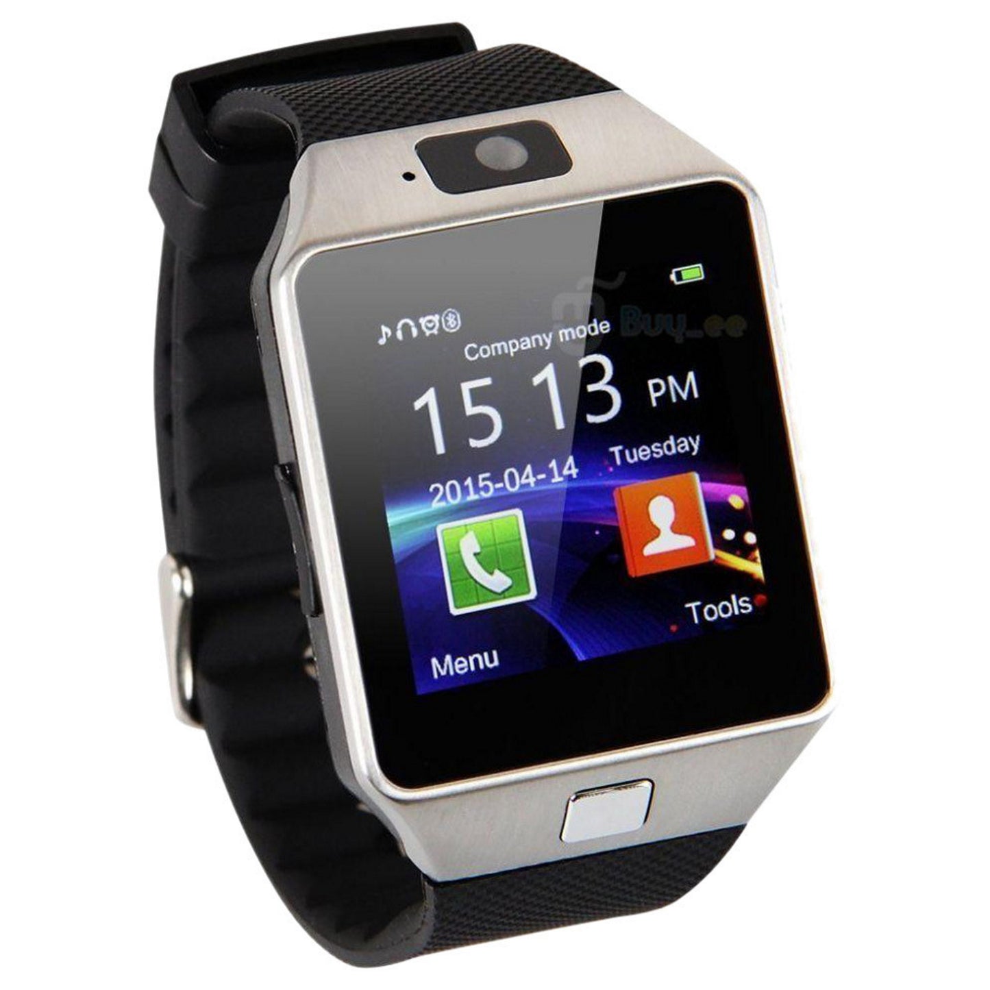 Smartwatch si Telefon Metalic Retro Vibes, cu Card Micro-SD, Conectivizate Bluetooth 4.0, Touchscreen Capacitiv, Notificari WhatsApp, SMS, Apeluri, Camera 1,3 MPX, Monitorizare Somn, Sedentarism, Anti-pierdere, Browser, Facebook, Culoare Argintiu