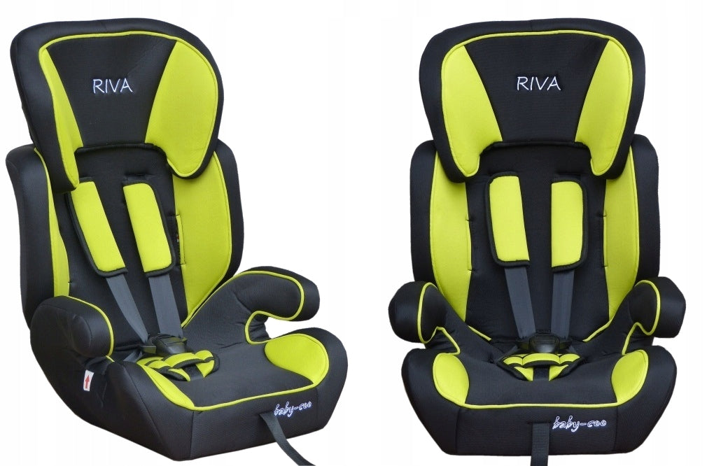 Scaun auto PROFESIONAL pentru copil , Riva Junior Green, Model 2018 , Pentru 3 grupe de greutate intre 9-36 kg, , Culoare Negru-Verde, ce asigura maximul de siguranta si confort pentru copilul dumneavoastra, ideal pentru calatorii