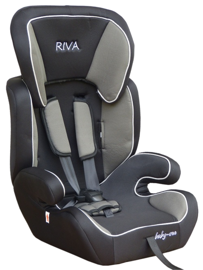 Scaun auto PROFESIONAL pentru copil, Riva Junior Grey, Model 2018, Pentru 3 grupe de greutate intre 9-36 kg,, Culoare Negru-Gri, ce asigura maximul de siguranta si confort pentru copilul dumneavoastra, ideal pentru calatorii