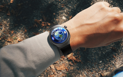 Smartwatch idealSTORE RoundSIMS3, Ecran AMOLED 1.43 inch, Android 8.1, GPS, GLONASS, Busola, Apel 4G, Difuzor si Microfon HD, Acumulator 1000 mAh, Nano SIM, Ritm Cardiac, SpO2, Incarcare Magnetica, Procesor quad-core Cortex, Bratara Neagra din Silicon