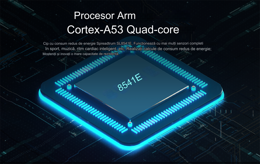 Smartwatch idealSTORE RoundSIMS3, Ecran AMOLED 1.43 inch, Android 8.1, GPS, GLONASS, Busola, Apel 4G, Difuzor si Microfon HD, Acumulator 1000 mAh, Nano SIM, Ritm Cardiac, SpO2, Incarcare Magnetica, Procesor quad-core Cortex, Bratara Neagra din Silicon