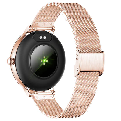 Smartwatch Rubin GOLD IdealStore Full HD, Ecran de 1.09Inch cu rezolutie 240x240, Monitorizare tensiune arteriala si frecventa cardiaca, Rezistent la apaIP68, Preluare apeluri Bluetooth, Mod multi-sport, Sistem de operare Android sau IOS