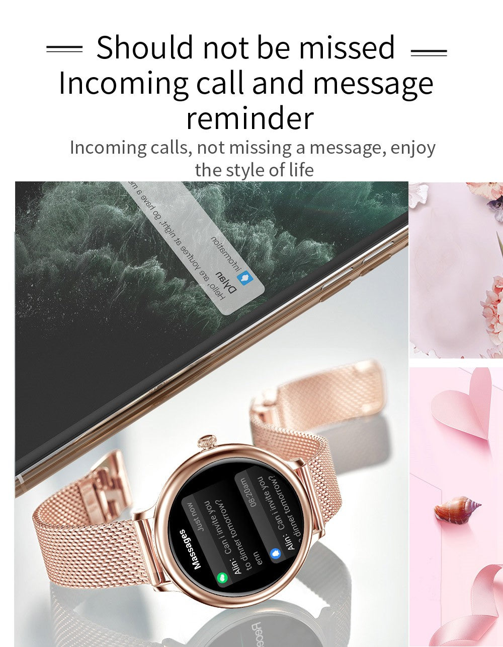 Smartwatch Rubin GOLD IdealStore Full HD, Ecran de 1.09Inch cu rezolutie 240x240, Monitorizare tensiune arteriala si frecventa cardiaca, Rezistent la apaIP68, Preluare apeluri Bluetooth, Mod multi-sport, Sistem de operare Android sau IOS