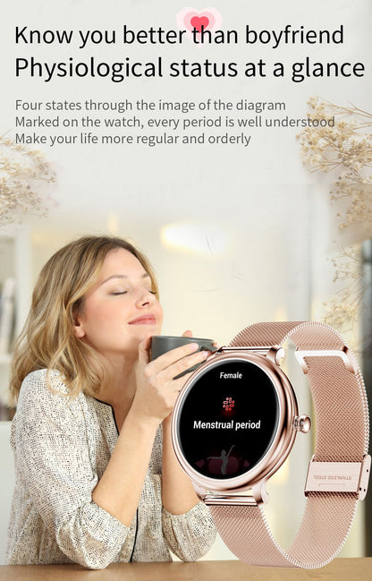 Smartwatch Rubin GOLD IdealStore Full HD, Ecran de 1.09Inch cu rezolutie 240x240, Monitorizare tensiune arteriala si frecventa cardiaca, Rezistent la apaIP68, Preluare apeluri Bluetooth, Mod multi-sport, Sistem de operare Android sau IOS