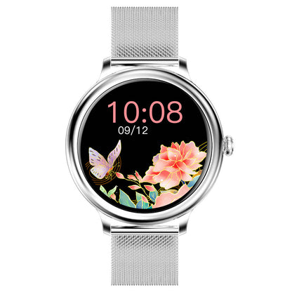Smartwatch Rubin SILVER IdealStore Full HD, Ecran de 1,09 Inch cu rezolutie 240x240, Monitorizare tensiune arteriala si frecventa cardiaca, Rezistent la apa IP68, Preluare apeluri Bluetooth, Mod multi-sport, Sistem de operare Android sau IOS