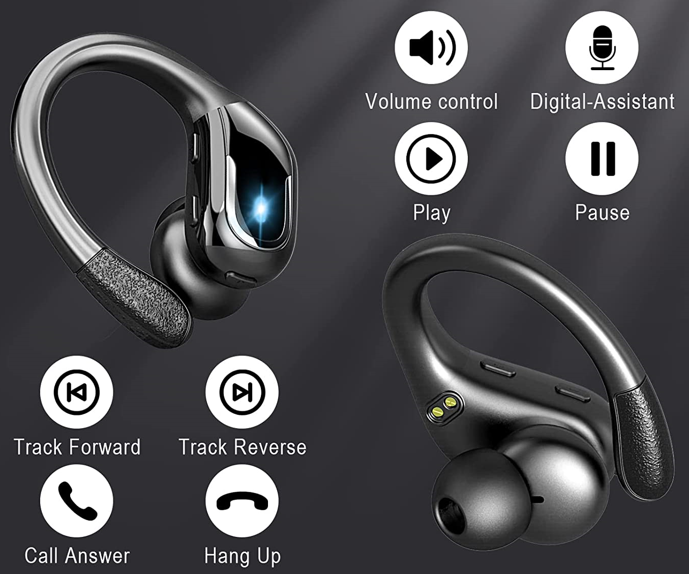 Casti Wireless idealStore RunX60h, Claritate Sunet HD, Microfon HD, Autonomie 60 ore, Eliminare zgomot fundal, Sunet Clar, Bass Profund, Bluetooth 5.3, Raza 20 metri, Impermeabil, Culoare Negru