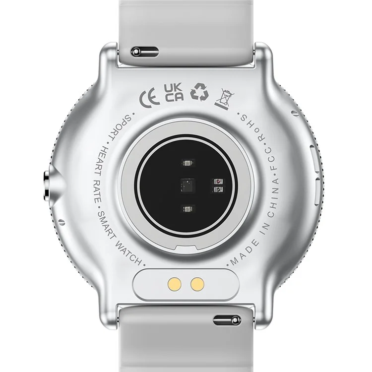 Smartwatch idealSTORE S24Watch, Ecran rotund AMOLED, Apel Bluetooth, Monitorizare Ritm Cardiac si Stare de Sanatate, Multi-Sport, Monitor Somn, Ceas cu afisaj Permanent, Memento Aplicatii Sociale, Senzor Optic Masurare Oxigen, Bratara din Silicon Gri