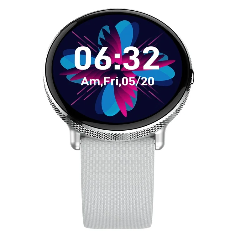 Smartwatch idealSTORE S24Watch, Ecran rotund AMOLED, Apel Bluetooth, Monitorizare Ritm Cardiac si Stare de Sanatate, Multi-Sport, Monitor Somn, Ceas cu afisaj Permanent, Memento Aplicatii Sociale, Senzor Optic Masurare Oxigen, Bratara din Silicon Gri