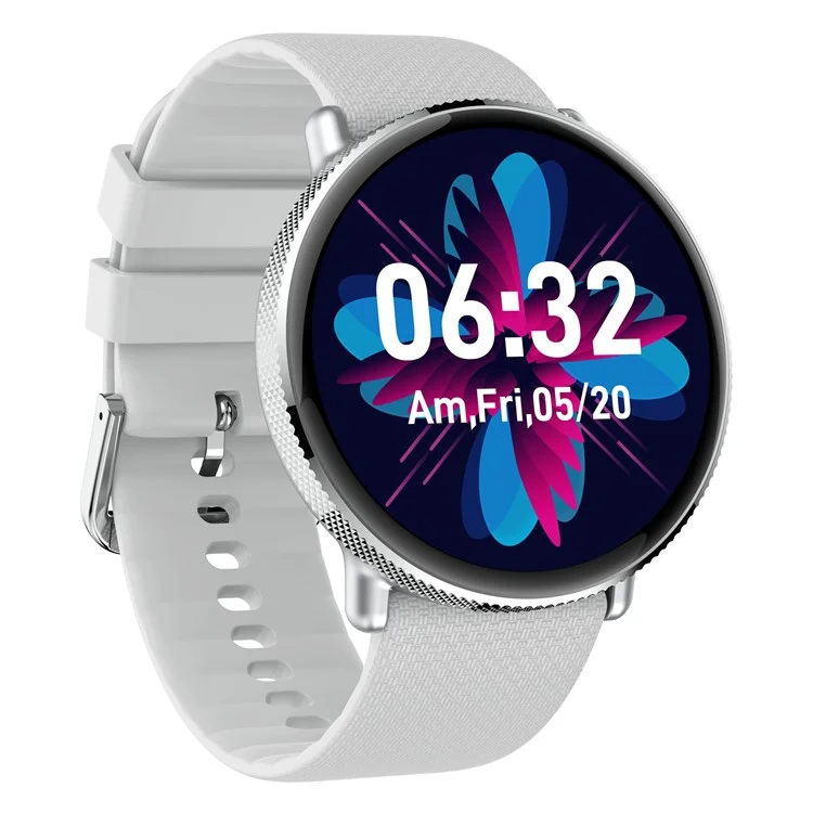 Smartwatch idealSTORE S24Watch, Ecran rotund AMOLED, Apel Bluetooth, Monitorizare Ritm Cardiac si Stare de Sanatate, Multi-Sport, Monitor Somn, Ceas cu afisaj Permanent, Memento Aplicatii Sociale, Senzor Optic Masurare Oxigen, Bratara din Silicon Gri