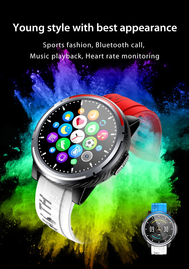 Ceas SmartWatch SUPER FASHION 26 idealSTORE, Ecran color IPS, Compatibilitate Android-IOS, Display 1.28 inch, Monitorizeaza, Ritmul cardiac, Tensiunea arteriala, Oxigenul din sange, Somnul, Caloriile arse, IP 67 WATERPROOF, Pedometru