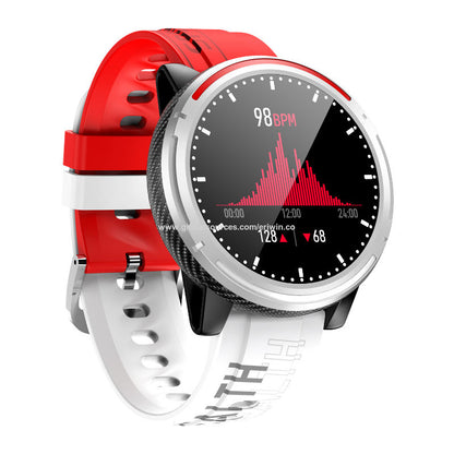 Ceas SmartWatch SUPER FASHION 26 idealSTORE, Ecran color IPS, Compatibilitate Android-IOS, Display 1.28 inch, Monitorizeaza, Ritmul cardiac, Tensiunea arteriala, Oxigenul din sange, Somnul, Caloriile arse, IP 67 WATERPROOF, Pedometru, Culoare Red